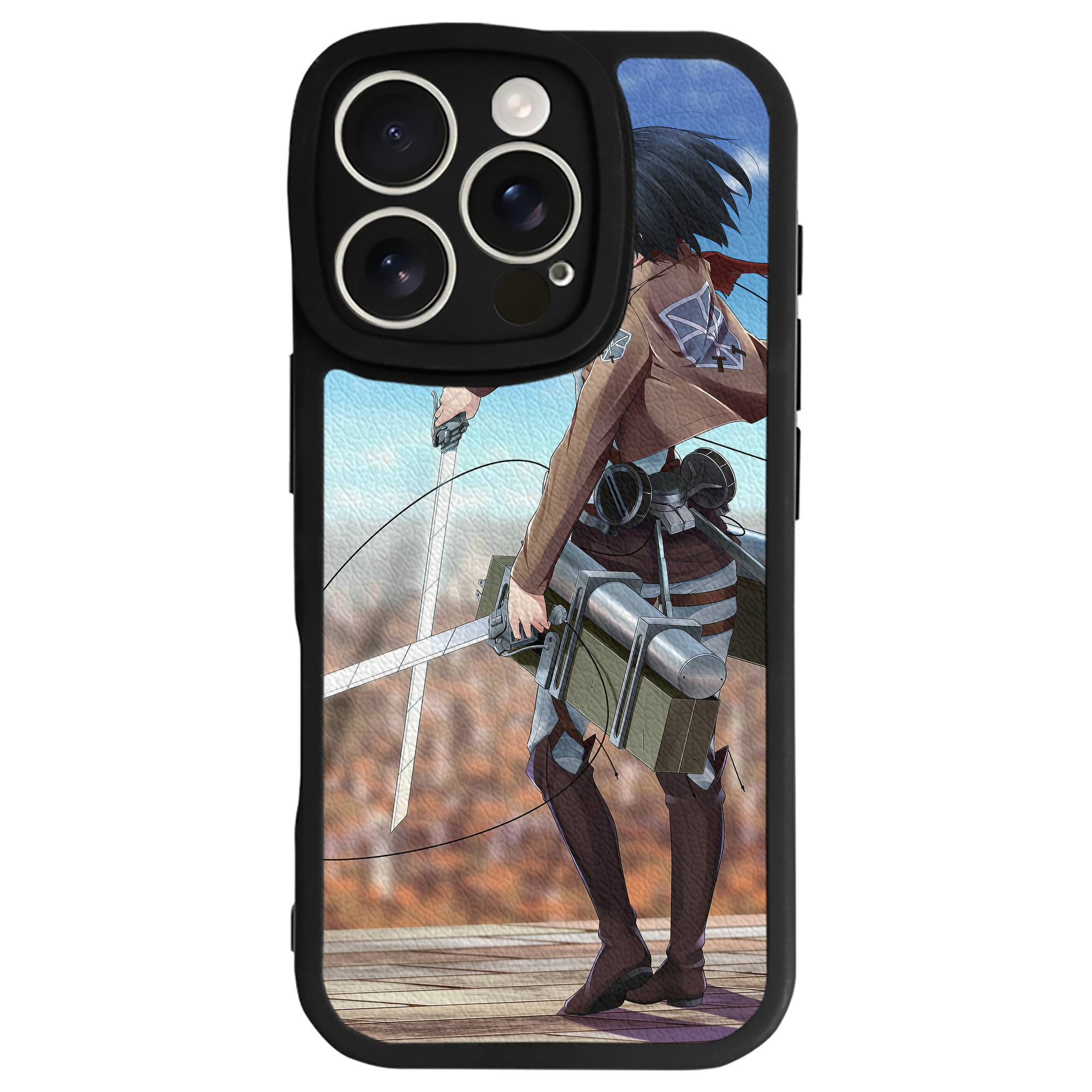 （画像用） 進撃の巨人 Attack on Titan 【iPhone 16シリーズ対応】シリコンスマホケース（レザー調） 材質：シリコン